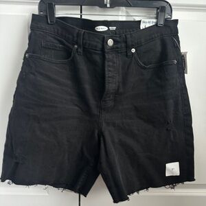 Old Navy Women's Distressed Black Jean Shorts